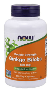 Ginkgo biloba extrait de ginkgo japonais 100 gélules NOW FOODS